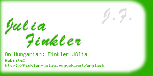 julia finkler business card